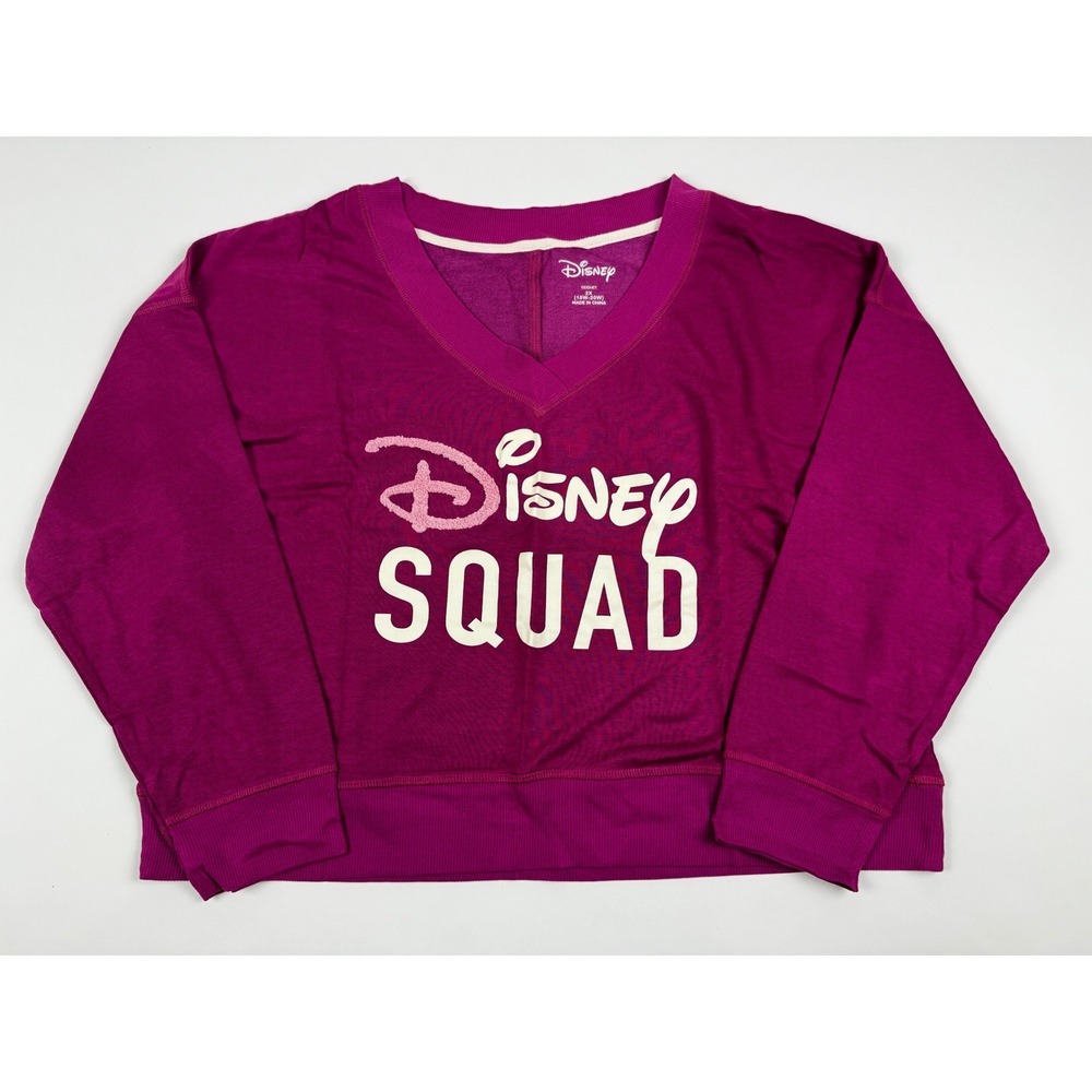 Disney‎ Squad Berry Bright V-Neck Sweatshirt 2X